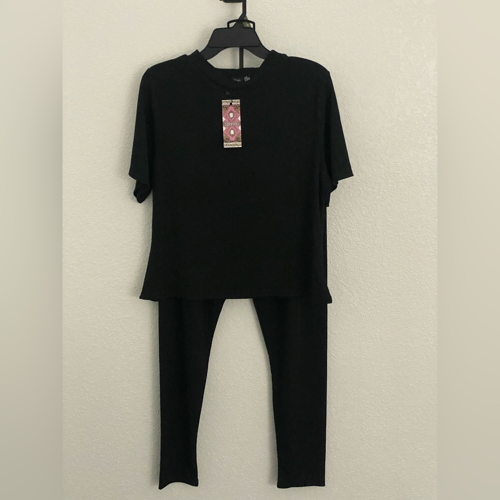 Boohoo Charcoal Lounge Set